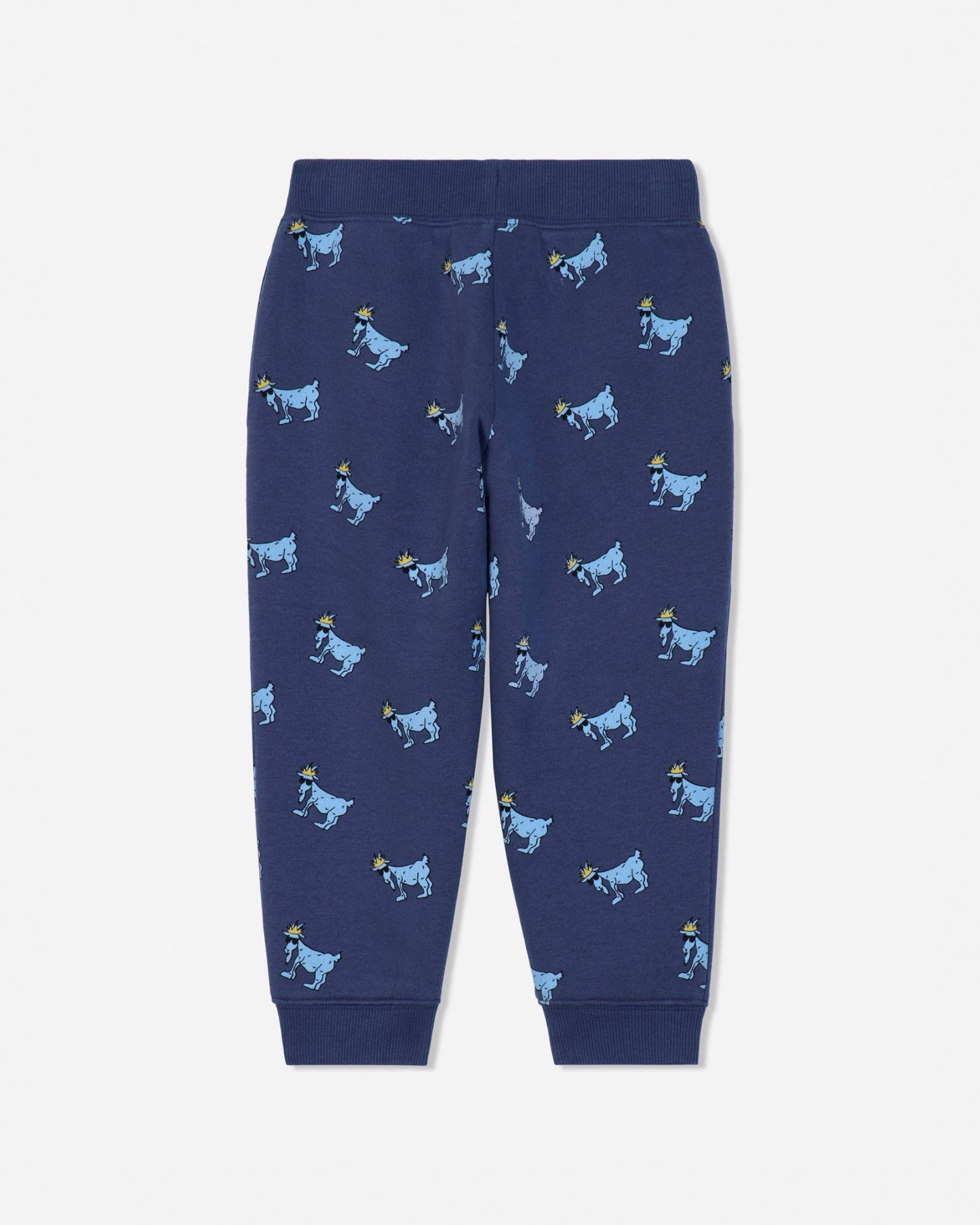 Back of navy sweatpants with blue goats#color_navy