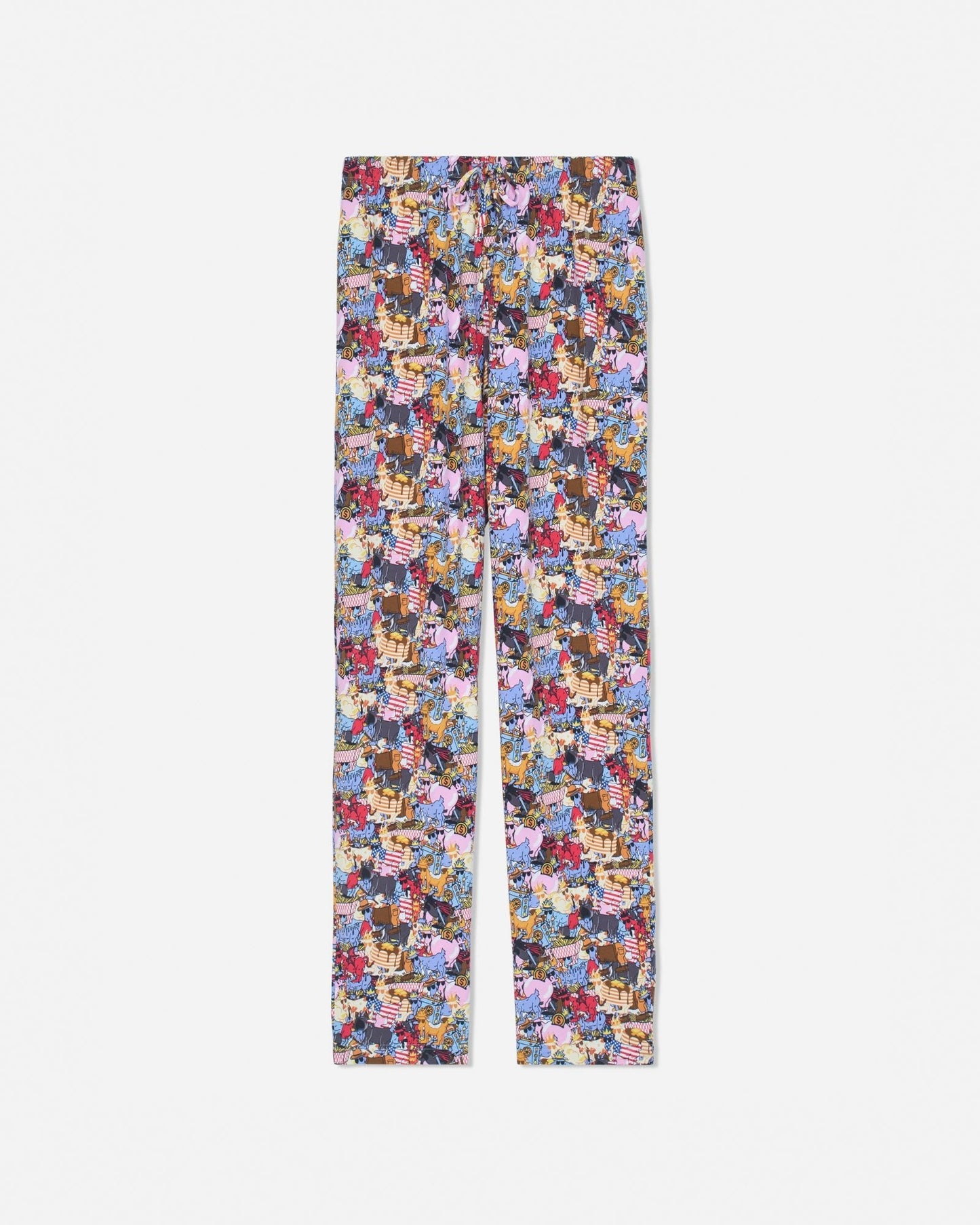 Front of sticker print pajama pants