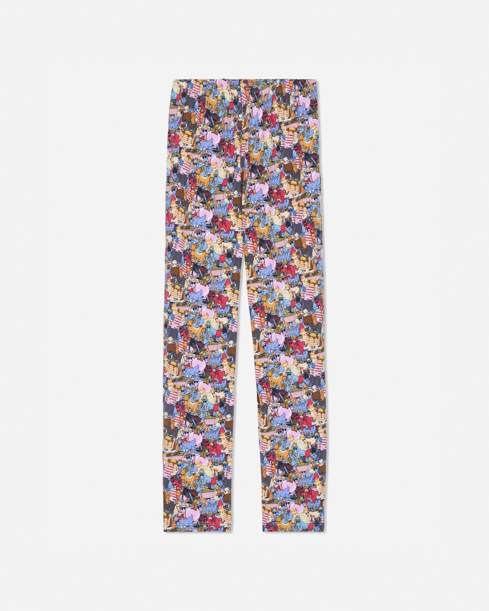 Back of sticker print pajama pants