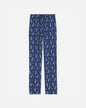 Navy pajama pants with goat and football design