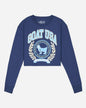 Blue long sleeve with 'GOAT USA' logo on a light gray background