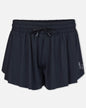 Front of women's black butterfly shorts#color_black