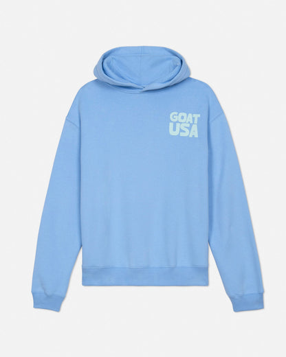 Front of carolina blue oversized hoodie with GOAT USA left-chest logo#color_carolina-blue